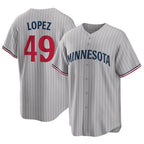 M.Twins #49 Pablo Lopez Player Gray Game Limited Home Fdoa Stitched Jerseys