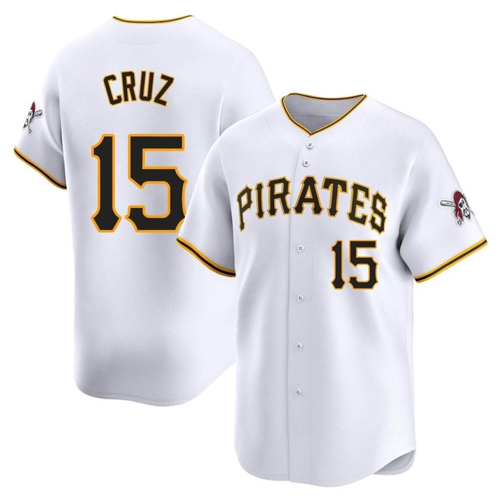 P.Pirates #15 Oneil Cruz Player White Home Limited Fdoa Stitched Jerseys