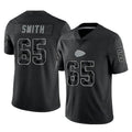 KC.Chiefs #65 Trey Smith Player Black Limited Reflective Game Gdoa Stitched Jerseys