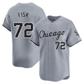 C.White Sox #72 Carlton Fisk Player Gray Road Limited Home Gdoa Stitched Jerseys
