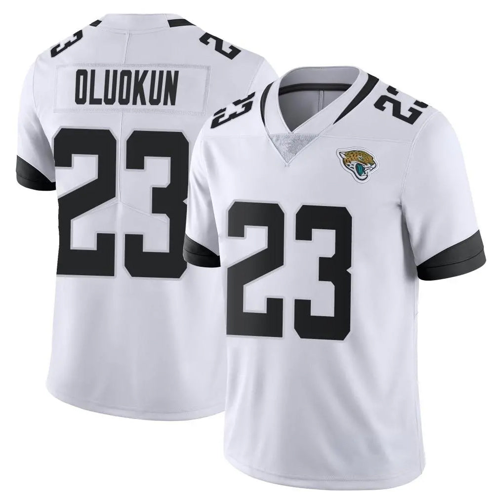 J.Jaguars #23 Foyesade Oluokun Player White Vapor Untouchable Limited Home Game Gdoa Stitched Jerseys