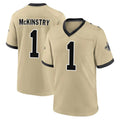 NO.Saints #1 Kool-Aid McKinstry Player Gold Home Game Gdoa Stitched Jerseys