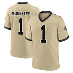 NO.Saints #1 Kool-Aid McKinstry Player Gold Home Game Gdoa Stitched Jerseys