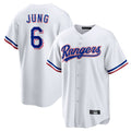T.Rangers #6 Josh Jung Player White Home Limited Fdoa Stitched Jerseys
