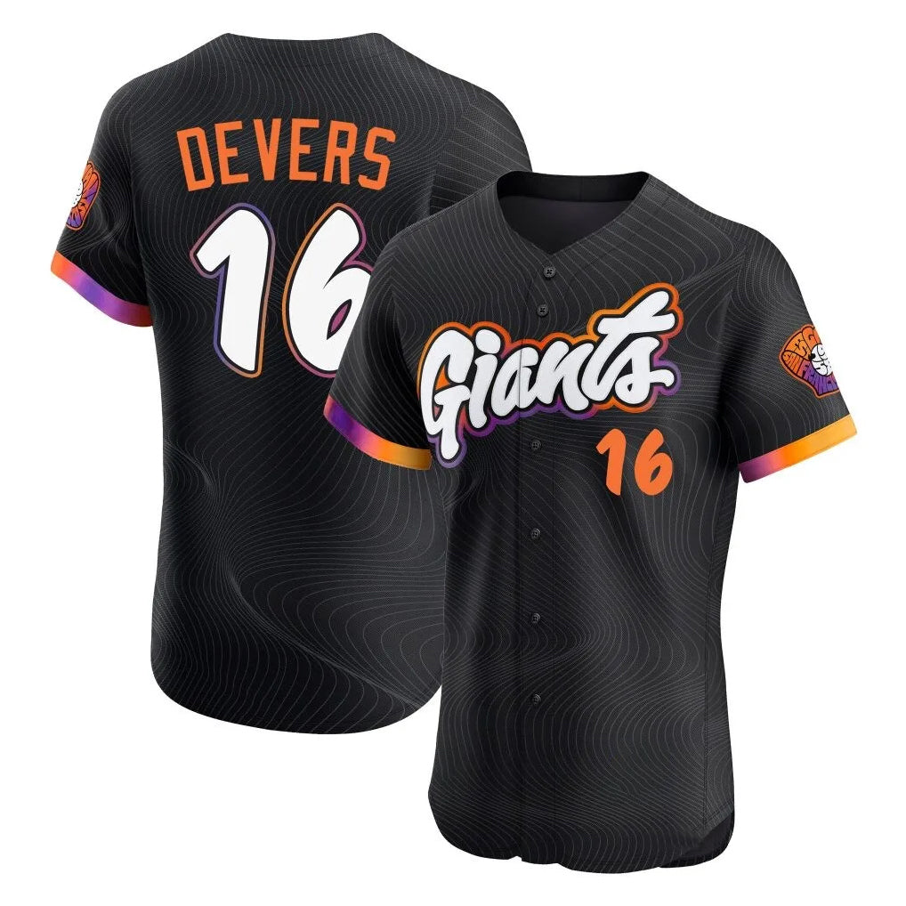 SF.Giants #16 Rafael Devers Player Black 2025 City Connect Home Limited Elite Fdoa Stitched Jerseys