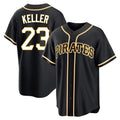 P.Pirates #23 Mitch Keller Player Black Fashion Out Home Game Fdoa Stitched Jerseys