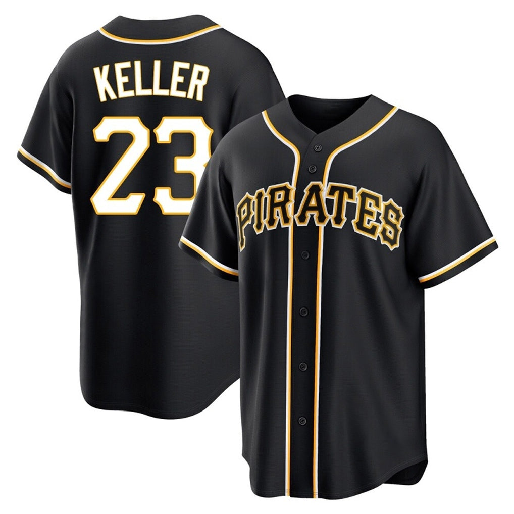 P.Pirates #23 Mitch Keller Player Black Fashion Out Home Game Fdoa Stitched Jerseys