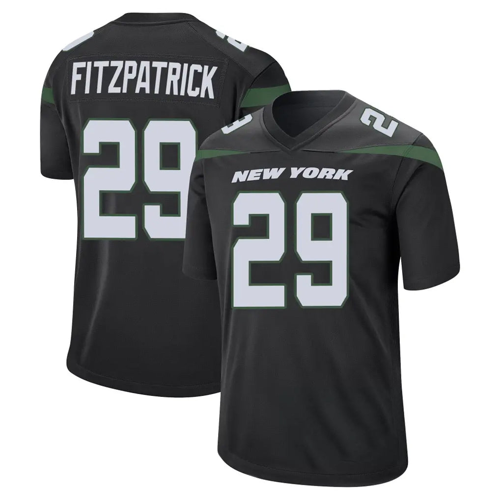 NY.Jets #29 Minkah Fitzpatrick Player Stealth Black Home Game Gdoa Stitched Jerseys