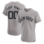 Custom NY.Yankees Gray Limited Elite Home Game Any Name & Number Gdoa Stitched Jerseys