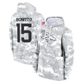 D.Broncos #15 Nik Bonitto Player Arctic Camo Salute to Service Hoodies Limited Game Ddoa Stitched Jerseys