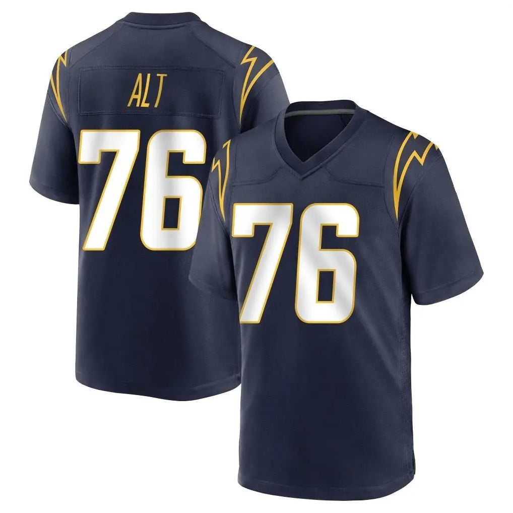 LA.Chargers #76 Joe Alt Player Navy Home Game Gdoa Stitched Jerseys