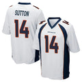 D.Broncos #14 Courtland Sutton Player White Game Gdoa Stitched Jerseys