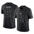 NO.Saints #21 Justin Reid Player Black Limited Reflective Home Game Gdoa Stitched Jerseys