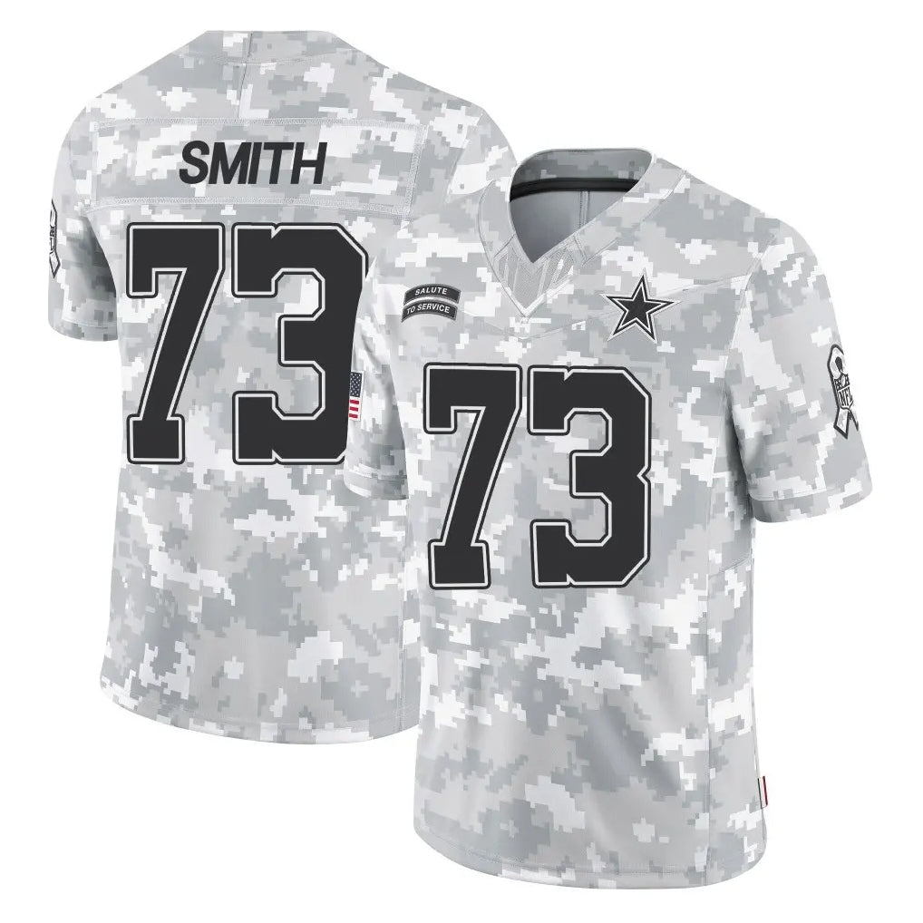 D.Cowboys #73 Tyler Smith Player Arctic Camo Salute to Service Limited Home Game Gdoa Stitched Jerseys