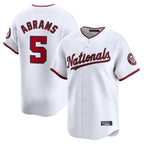W.Nationals #5 CJ Abrams Player White Home Limited Fdoa Stitched Jerseys