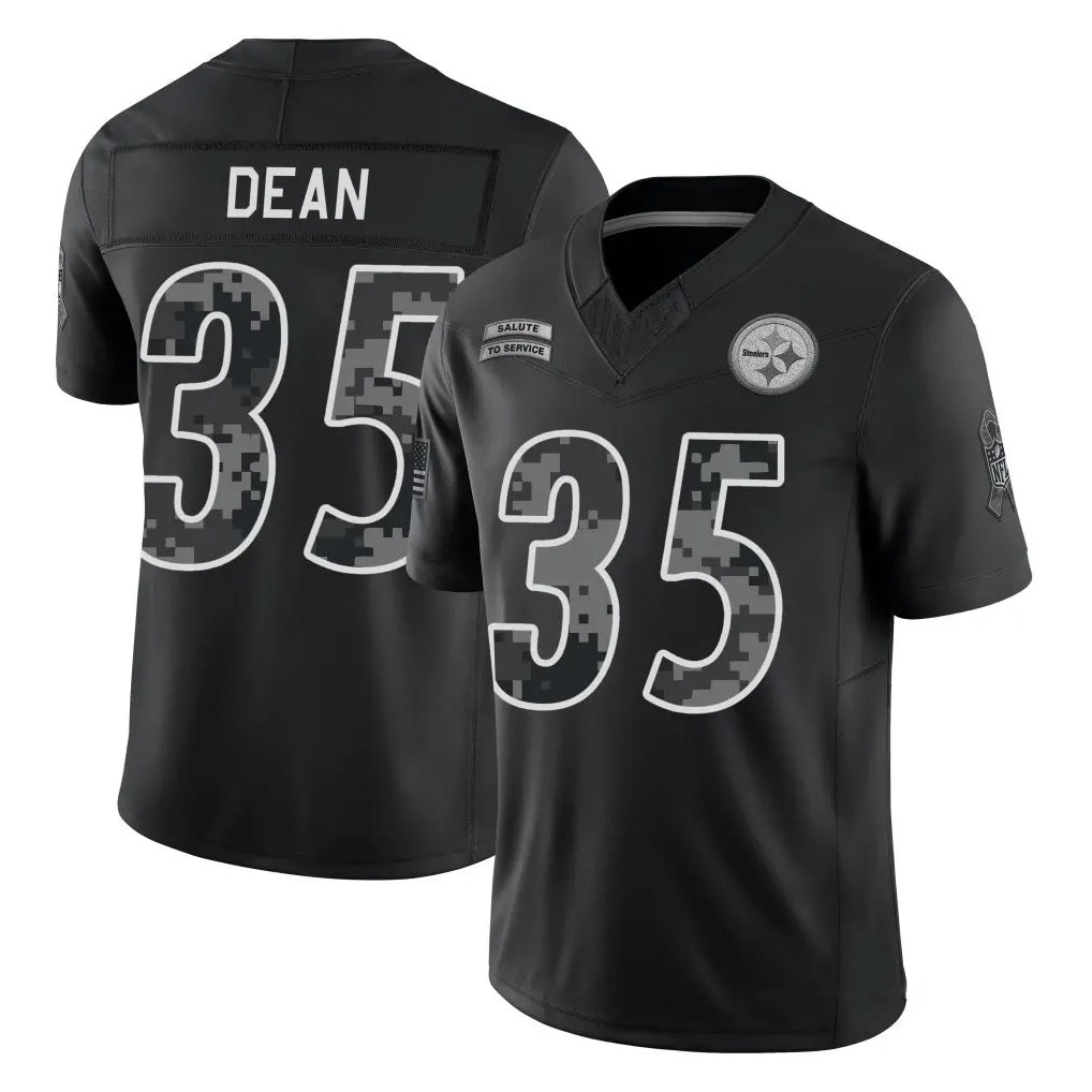 P.Steelers #35 Jamel Dean Player Black Limited 2026 Salute to Service Home Game Gdoa Stitched Jerseys
