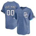 Custom W.Nationals Blue City Connect Limited Home Game Any Name & Number Gdoa Stitched Jerseys