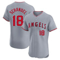 LA.Angels #18 Nolan Schanuel Player Gray Home Limited Elite Fdoa Stitched Jerseys