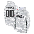 Custom S.Seahawks Arctic Camo Limited Salute to Service Pullover Hoodies Game Any Name & Numbers Gdoa Stitched Jerseys