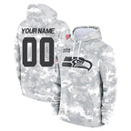 Custom S.Seahawks Arctic Camo Limited Salute to Service Pullover Hoodies Game Any Name & Numbers Gdoa Stitched Jerseys