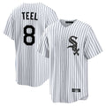 C.White Sox #8 Kyle Teel Player White Stripe Home Game Gdoa Stitched Jerseys