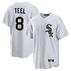 C.White Sox #8 Kyle Teel Player White Stripe Home Game Gdoa Stitched Jerseys