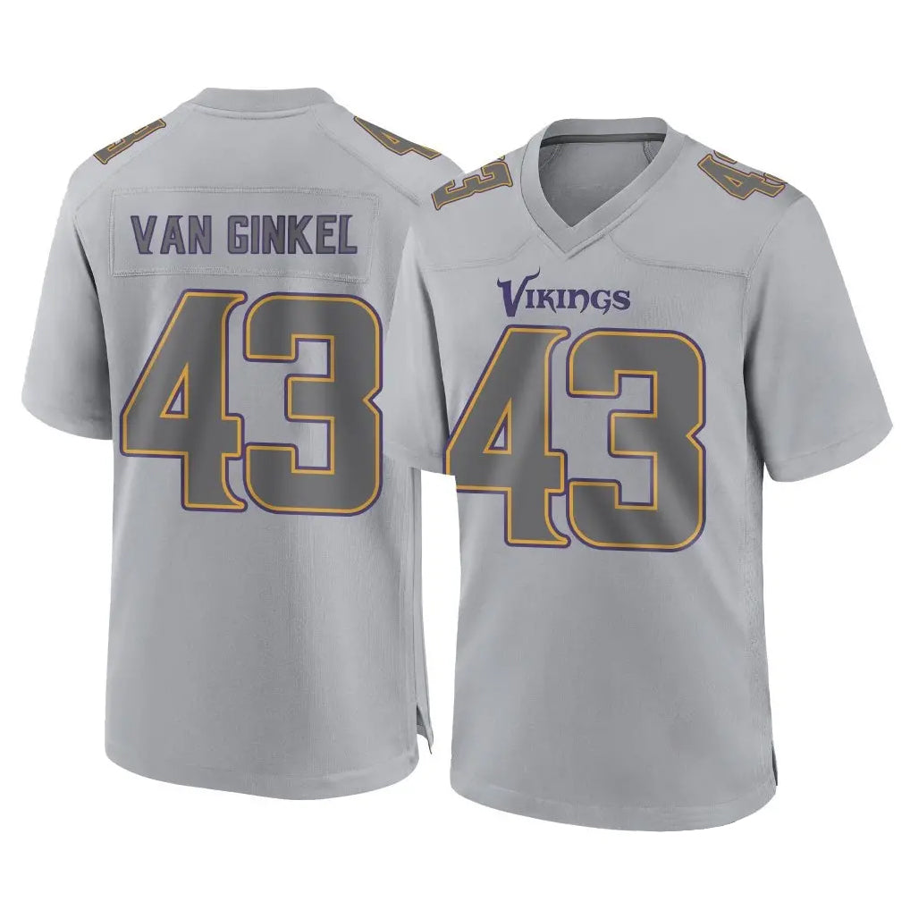 M.Vikings #43 Andrew Van Ginkel Player Gray Atmosphere Fashion Home Game Gdoa Stitched Jerseys