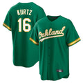 Athletics #16 Nick Kurtz Player Kelly Green Home Game Gdoa Stitched Jerseys