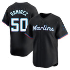 M.Marlins #50 Agustin Ramirez Player Black  Home Limited Fdoa Stitched Jerseys