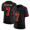 SF.49ers #7 De'Zhaun Stribling Player Black Limited Rivalries Collection Home Game Gdoa Stitched Jerseys
