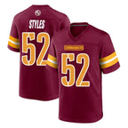 W.Commanders #52 Sonny Styles Player Burgundy Home Game Gdoa Stitched Jerseys