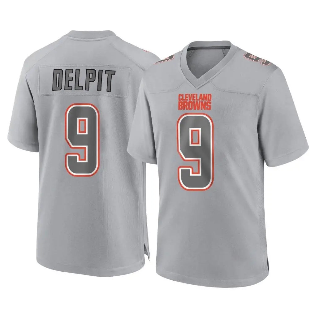 C.Browns #9 Grant Delpit Player Gray Atmosphere Fashion Game Gdoa Stitched Jerseys