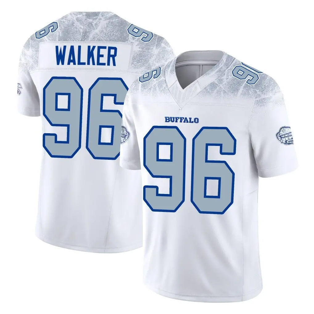 B.Bills #96 Deone Walker Player White Rivalries Collection Limited Game Gdoa Stitched Jerseys
