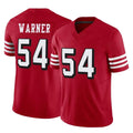 SF.49ers #54 Fred Warner Player Red Limited Alternate Vapor F.U.S.E. Home Game Gdoa Stitched Jerseys