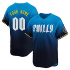 Custom P.Phillies Blue City Connect Home Limited Any Name & Number Gdoa Stitched Jerseys