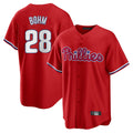 P.Phillies #28 Alec Bohm Player Red Home Game Fdoa Stitched Jerseys