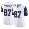 D.Cowboys #87 Jake Ferguson Player White-Navy Limited Vapor F.U.S.E. Home Game Gdoa Stitched Jerseys