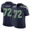 S.Seahawks #72 Abraham Lucas Player Navy Limited Vapor F.U.S.E. Home Game Gdoa Stitched Jerseys