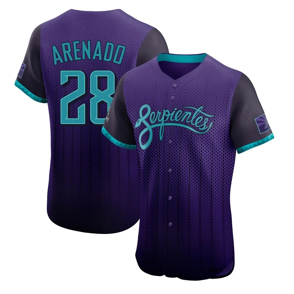 A.Diamondbacks #28 Nolan Arenado Player Purple City Connect Limited Elite Home Game Gdoa Stitched Jerseys