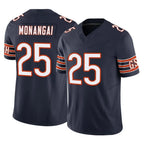 C.Bears #25 Kyle Monangai Player Navy Vapor F.U.S.E. Limited Home Game Gdoa Stitched Jerseys