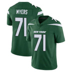 NY.Jets #71 Josh Myers Player Green Limited Vapor Home Game Gdoa Stitched Jerseys