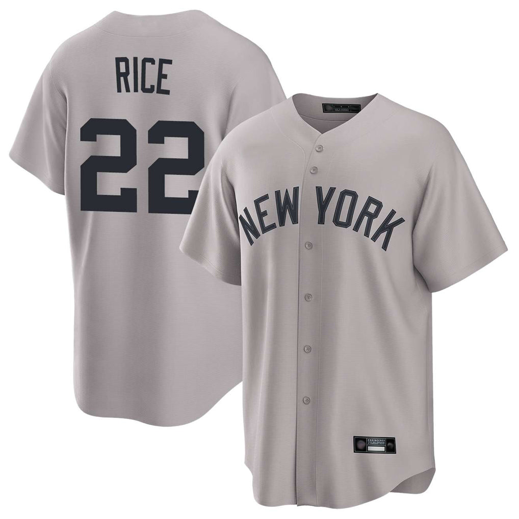 NY.Yankees #22 Ben Rice Player Gray Game Home Fdoa Stitched Jerseys