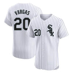 C.White Sox #20 Miguel Vargas Player White Stripe Limited Elite Home Gdoa Stitched Jerseys