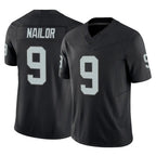 LV.Raiders #9 Jalen Nailor Player Black Limited Vapor F.U.S.E. Home Game Gdoa Stitched Jerseys