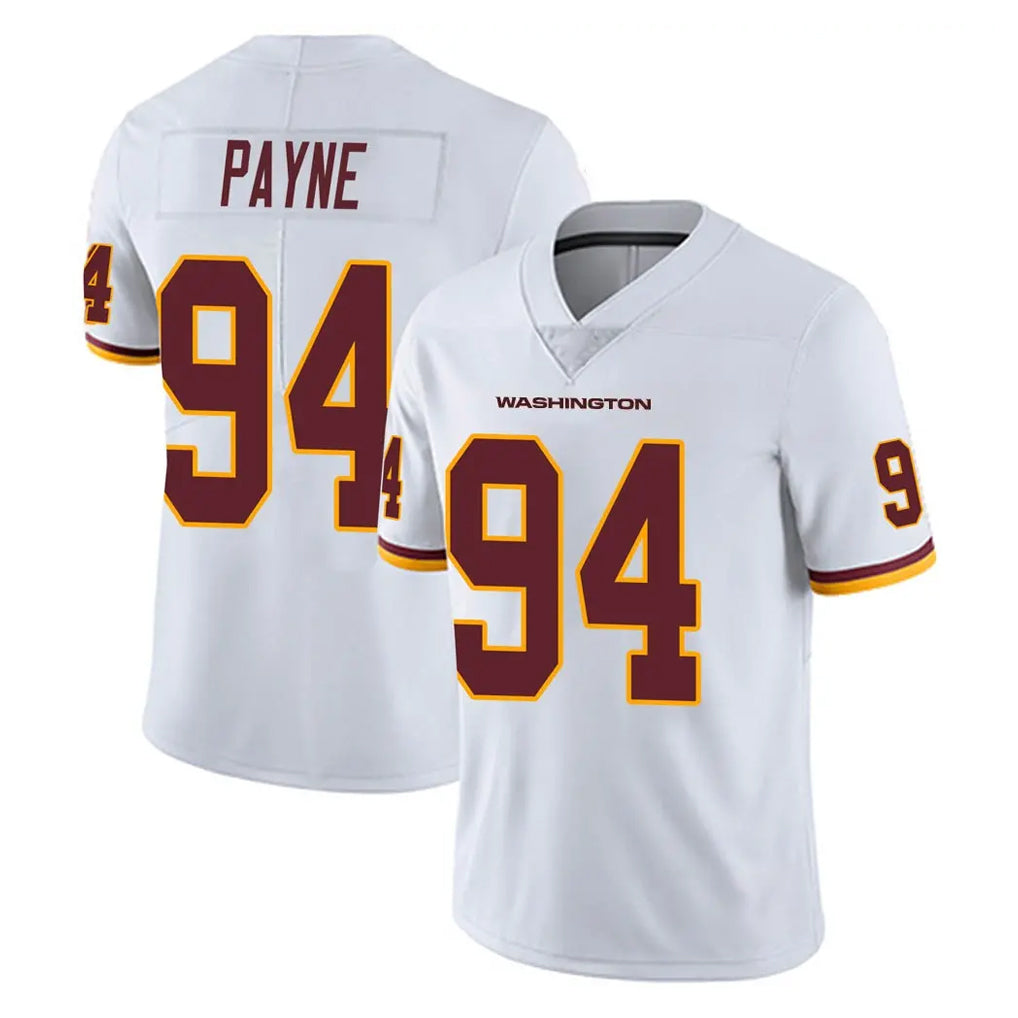 W.Commanders #94 Daron Payne Player White Limited Vapor Untouchable Home Game Gdoa Stitched Jerseys