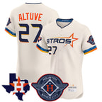 H.Astros #27 Jose Altuve Player Cream City Connect Texas Patch Vapor Premier Limited Elite Home Gdoa Stitched Jerseys
