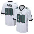 P.Eagles #90 Jordan Davis Player White Home Game Gdoa Stitched Jerseys