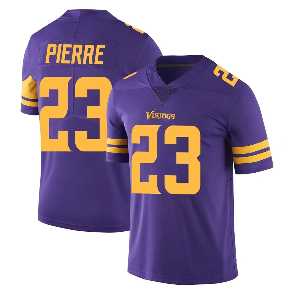 M.Vikings #23 James Pierre Player Purple Limited Color Rush Home Game Gdoa Stitched Jerseys