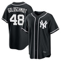 NY.Yankees #48 Paul Goldschmidt Player Black Out Game Home Fdoa Stitched Jerseys