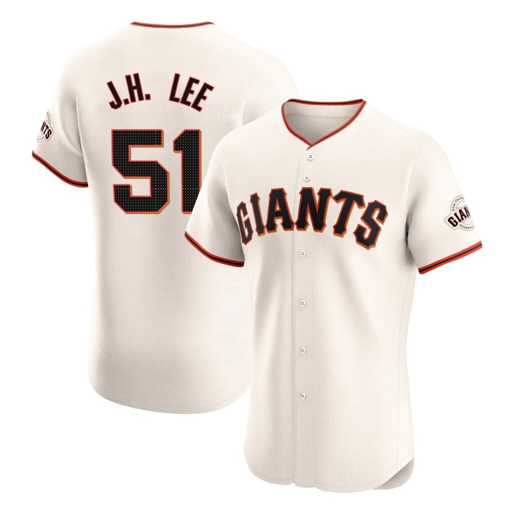 SF.Giants #51 Jung Hoo Lee Player Cream Home Limited Elite Fdoa Stitched Jerseys